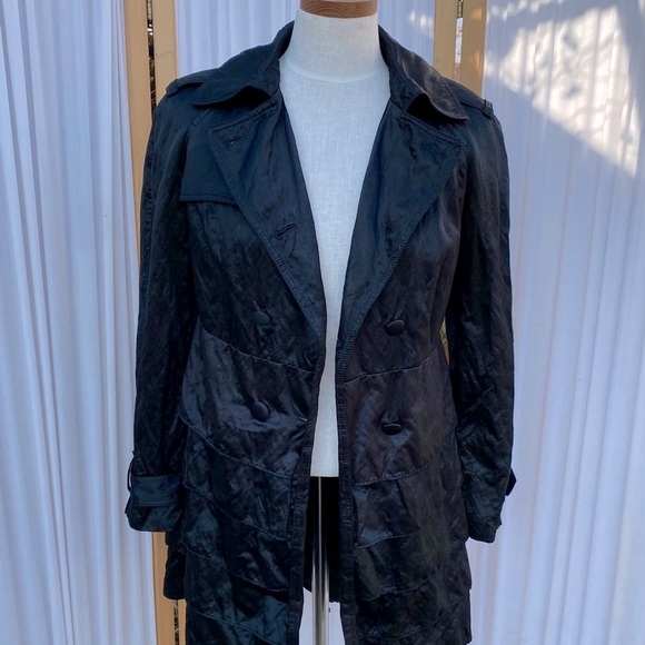 INTERNATIONAL CONCEPTS LIGHTWEIGHT LONG-LINED BELTED SILKY JACKET - Picture 4 of 10